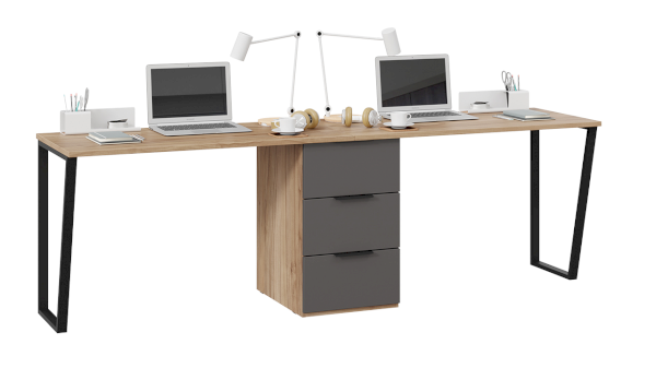 Комплект письменных столов с универсальной тумбой Порто СМ-393.15.013 (ТриЯ)